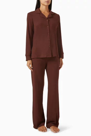 Ribbed Pyjama Set in Jersey