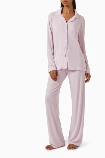 Ribbed Pyjama Set in Jersey