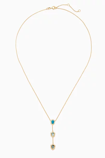 Spring Crystal Necklace in 18kt Yellow Gold
