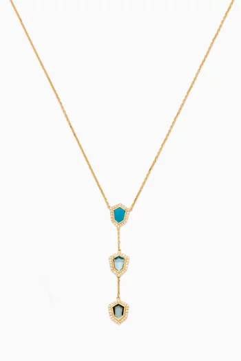 Spring Crystal Necklace in 18kt Yellow Gold