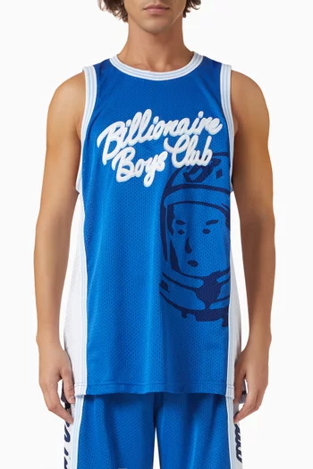 Script Logo Astro Basketball Jersey in Mesh
