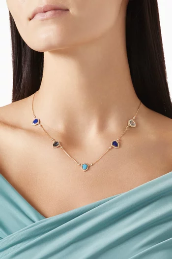 Spring Crystal Necklace in 18kt Yellow Gold