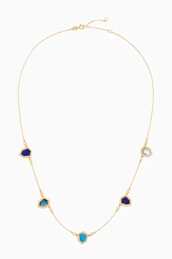 Spring Crystal Necklace in 18kt Yellow Gold