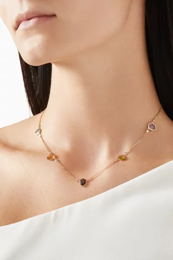 Spring Crystal Necklace in 18kt Yellow Gold