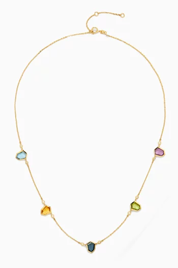 Spring Crystal Necklace in 18kt Yellow Gold