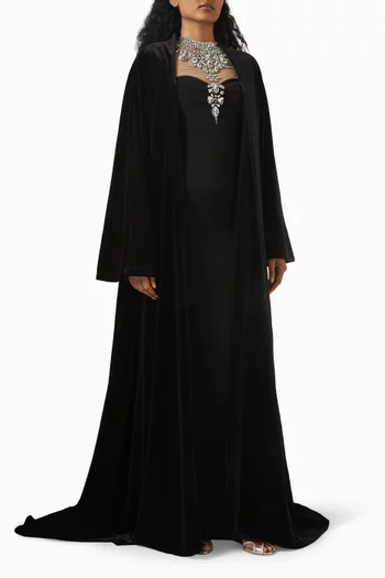 Embellished Cape in Velvet