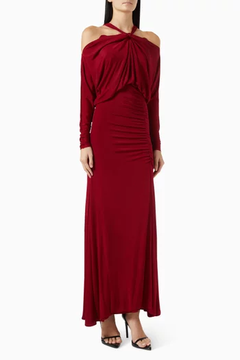 Off-shoulder Slit Dress