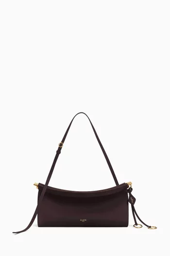 Medium Le Click East West Shoulder Bag in Nubuck Leather