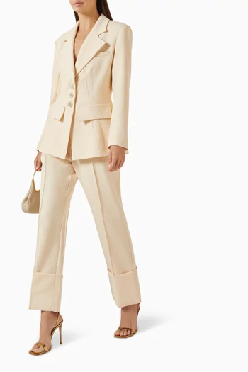 Belted Cropped Pants
