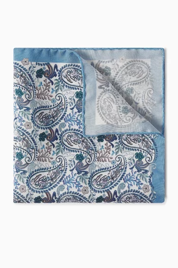Paisley-print Pocket Square in Silk