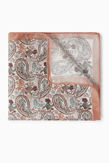 Paisley-print Pocket Square in Silk
