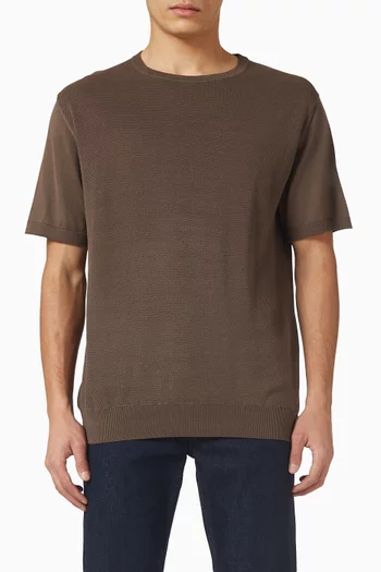 Knitted T-shirt in Cotton