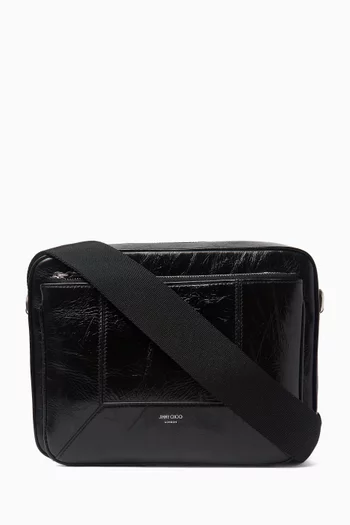 Diamond Camera Bag in Leather