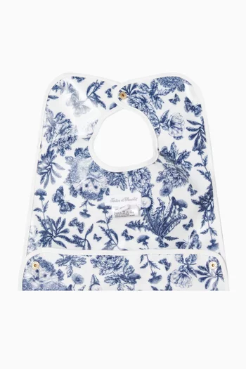 Floral Bib in Coated Canvas