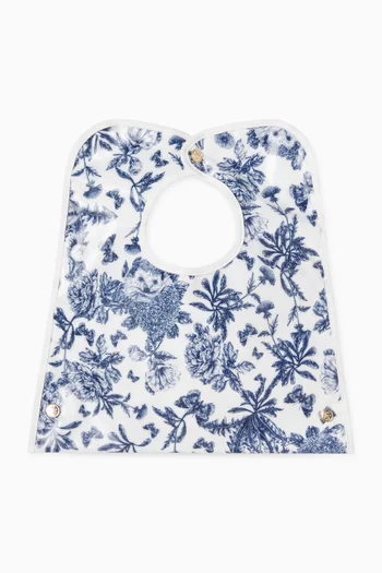 Floral Bib in Coated Canvas