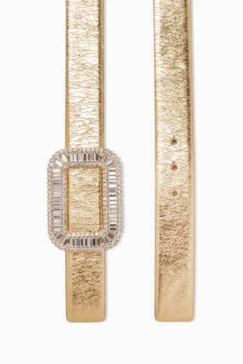 Pilgrim Belt in Metallic Leather