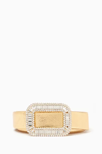 Pilgrim Belt in Metallic Leather