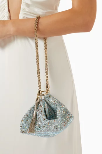 Callie Crystal-embellished Clutch Bag in Satin
