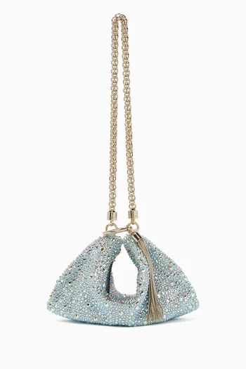 Callie Crystal-embellished Clutch Bag in Satin