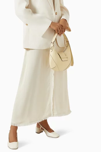 Bar Hobo Shoulder Bag in Leather
