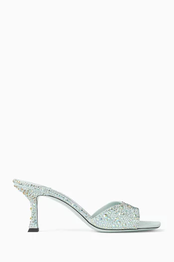 Skye 70 Crystal Sandals in Suede