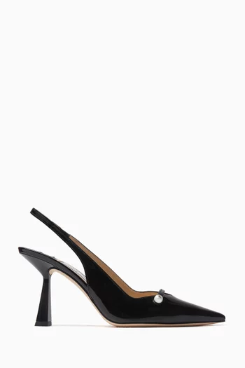 Amita 85 Slingback Pumps in Patent Leather