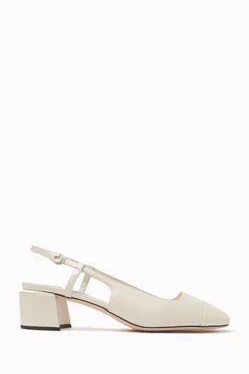 Elisa 45 Slingback Pumps in Leather