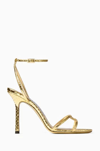 1998 Leo 100 Sandals in Metallic Leather