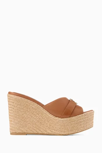 Leda 100 Mule Wedges in Nappa