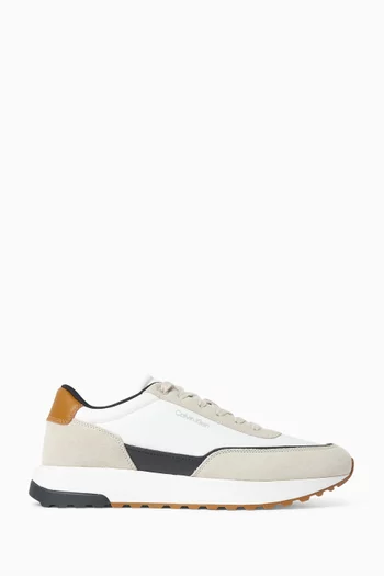 Chunky Low-top Sneakers Leather & Suede
