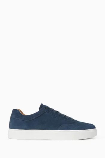 Clean Cup Low Lace-up Sneakers in Suede