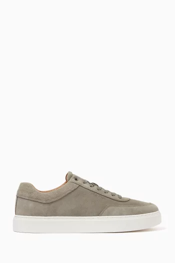 Clean Cup Low Lace-up Sneakers in Suede