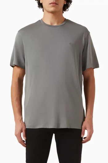 Logo Embroidered T-shirt in Cotton