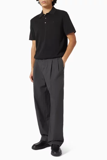 Pleated Pants in Cotton & Nylon