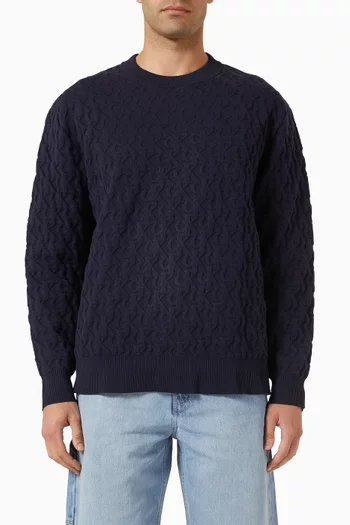 Monogram Sweater in Cotton-blend