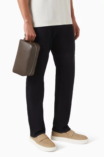 Wash Bag in Faux Leather