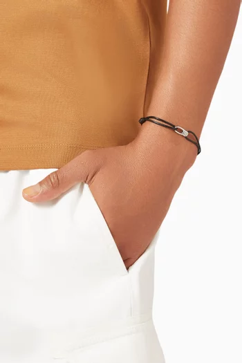 String Hook Bracelet in Silver-tone Steel