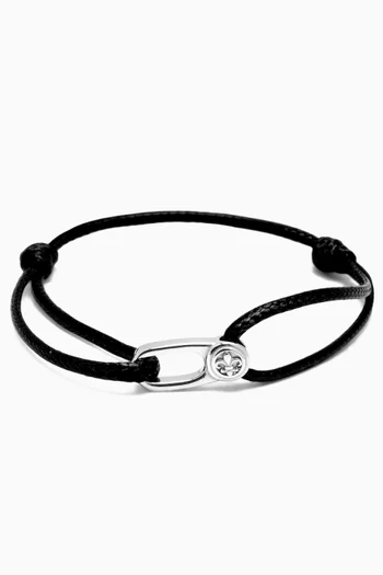 String Hook Bracelet in Silver-tone Steel