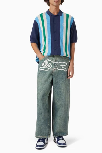 Collared Polo Shirt in Cotton Knit