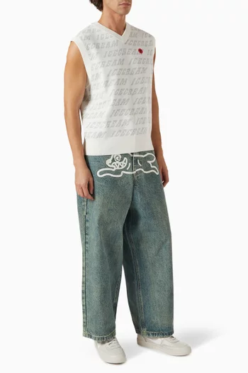 Repeat Logo Vest in Knit