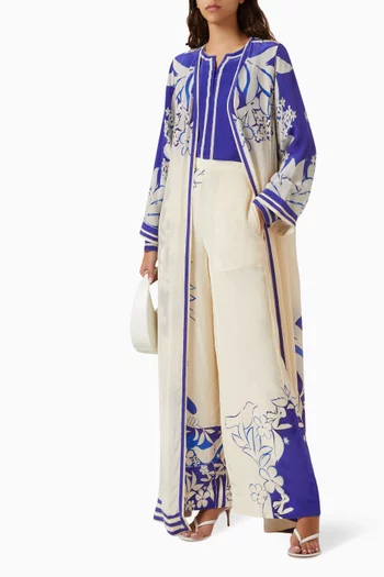 Printed Abaya Co-ord Set