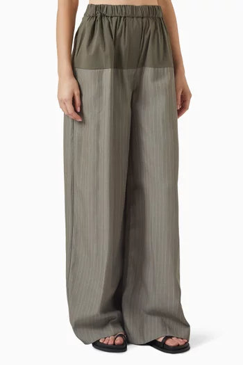 Spliced Wide-leg Pants