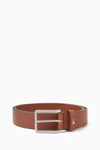 Oliver Enamel Flag Belt in Leather
