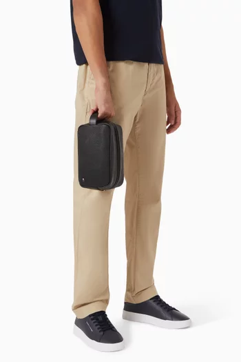 Hilfiger Flag Toiletry Bag in Leather