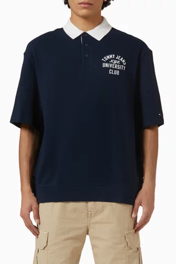 تي شيرت بولو بقصة كلاسيكية مستوحاة من التسعينيات قطن