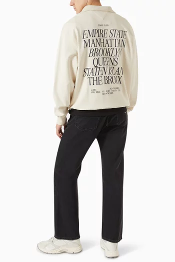 سويت شيرت بسحّاب قصير قطن