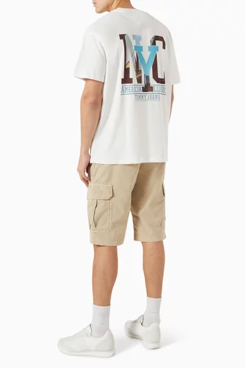 تي شيرت بطبعة قطن