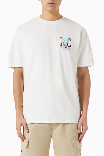 تي شيرت بطبعة قطن