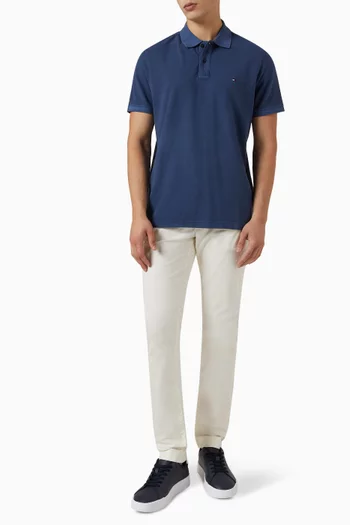 Garment-dyed Polo Shirt in Cotton