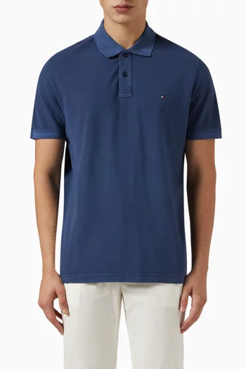Garment-dyed Polo Shirt in Cotton